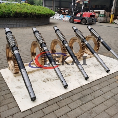 中心距330模切機專用圓弧圓柱蝸輪蝸桿副德凱生產制造